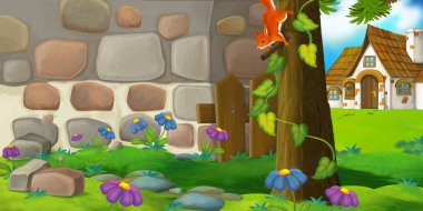 Çizgi film arka plan için peri masalı