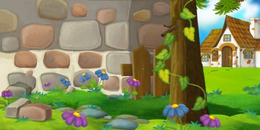 Çizgi film arka plan için peri masalı