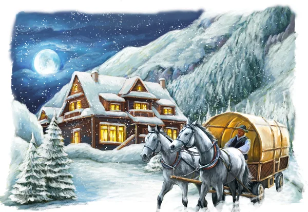 Christmas winter happy scene — Stock Photo, Image