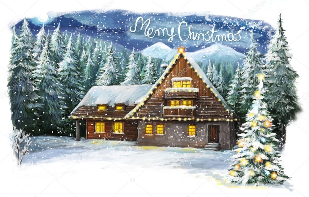 Christmas winter happy scene