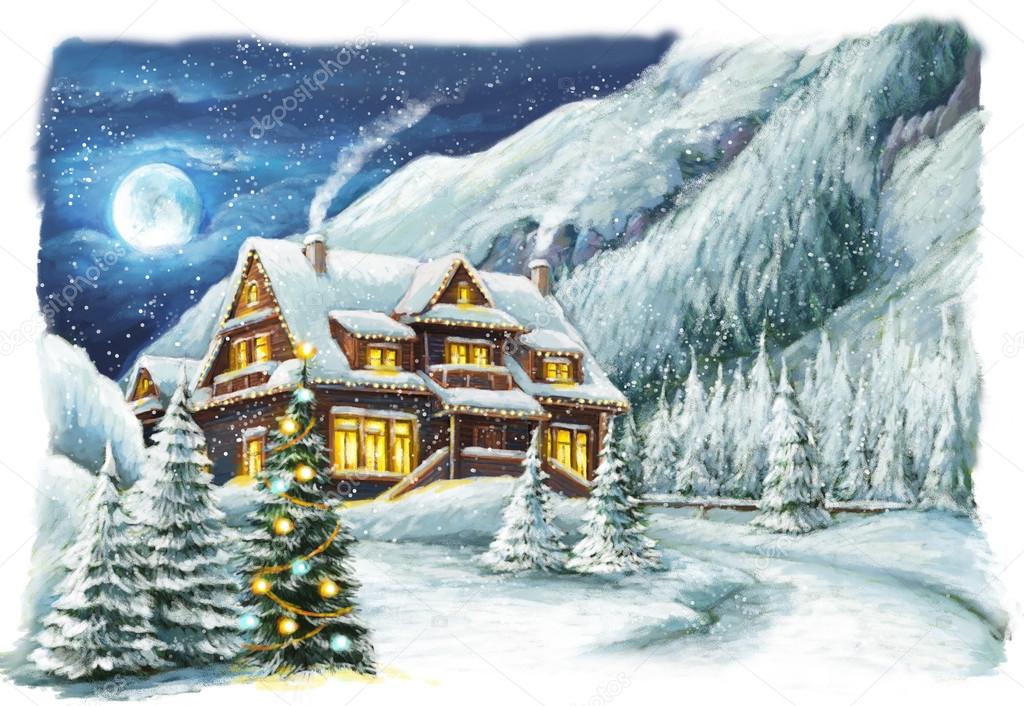 Christmas winter happy scene