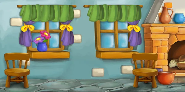 Çizgi film sahne - ev