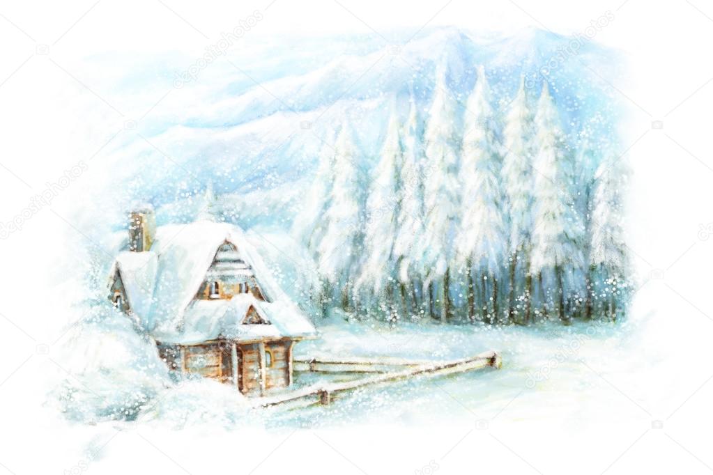 Christmas winter happy scene