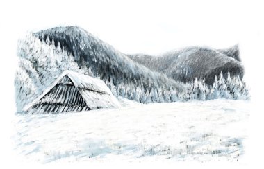 Noel kış mutlu sahne