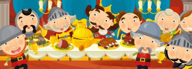 Çizgi film Ortaçağ sahne - görüntü için farklı masallar - royal bayram