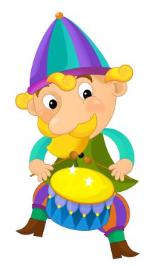 Çizgi film Ortaçağ karakteri izole - şakacı-