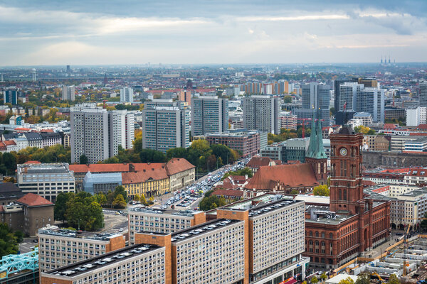 View of buildings in Mitte, Berlin, Germany.