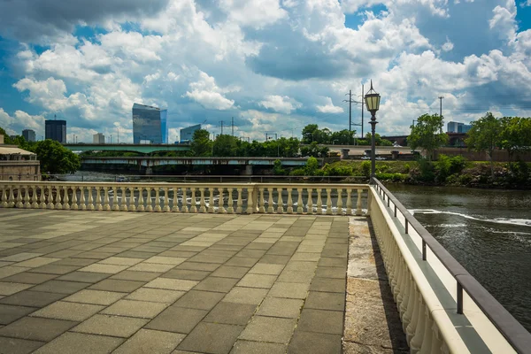 费尔蒙水厂，在费城与基尔河, — 图库照片