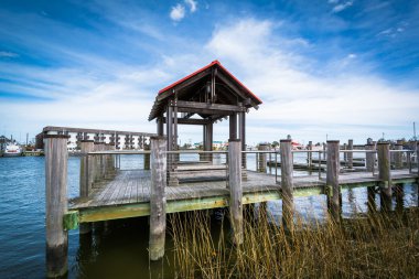 Pier in the Lewes and Rehoboth Canal, in Lewes, Delaware. clipart
