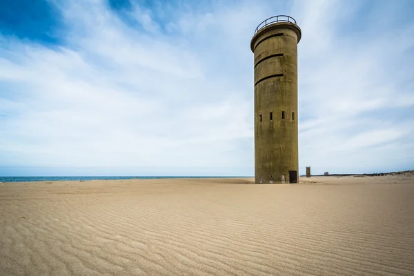 II. Dünya Savaşı Gözlem Kulesi, Cape Henlopen State Park içinde yeniden — Stok fotoğraf