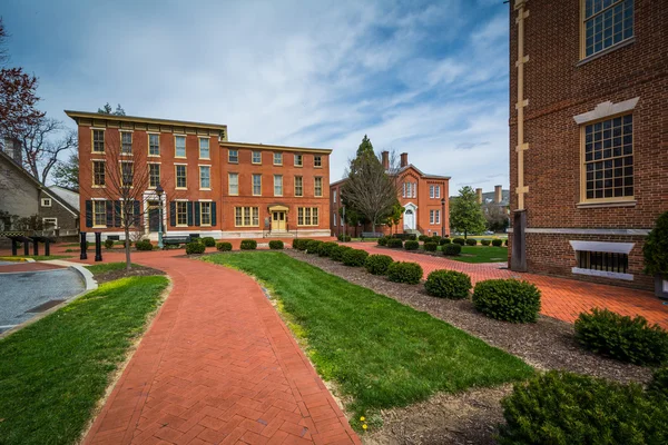 Edificios históricos de ladrillo en el centro de Dover, Delaware . — Foto de Stock