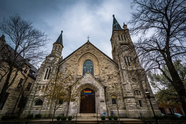 Brown Memorial Park Avenue Presbyterian Church, in Bolton Hill, — Stockfoto