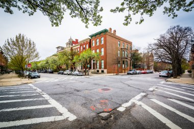 Kavşak Bolton Hill, Baltimore, Maryland.