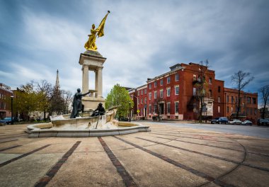 Francis Scott Key anıt Bolton Hill, Baltimore, Maryla