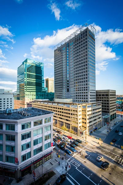 Weergave van gebouwen in het centrum van Baltimore (Maryland). — Stockfoto