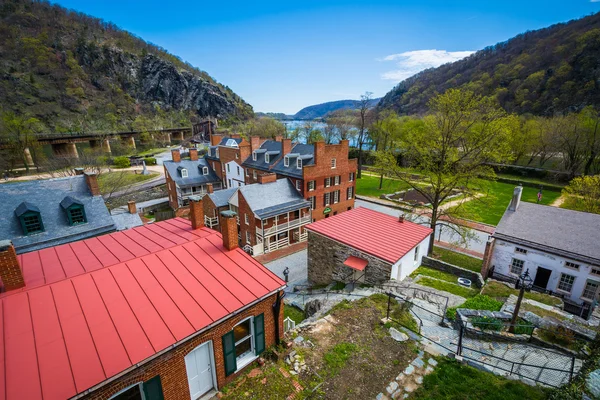 View of historic buildings in Harpers Ferry, West Virginia. — Stock Photo, Image