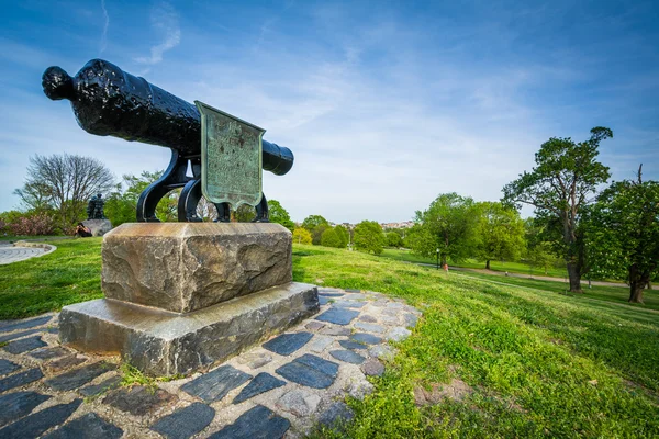 Kanone im pattern park, in baltimore, maryland. — Stockfoto