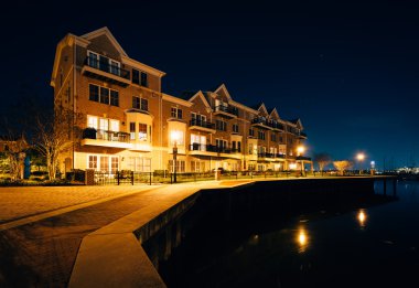 Waterfront apartmanda gece, Canton, Baltimore, Ma
