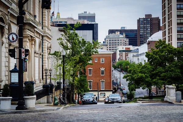 Charles Street, in Mount Vernon, Baltimore (Maryland). — Stockfoto