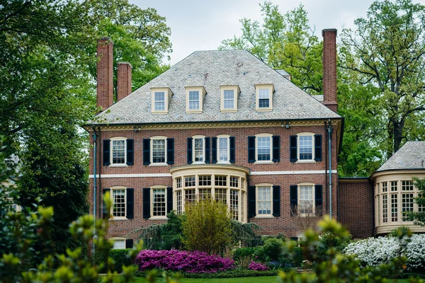 Groot huis in Guilford, Baltimore (Maryland). — Stockfoto