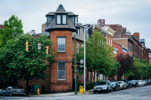Het snijpunt van lezen Street en Park Avenue in Mount Vernon, — Stockfoto