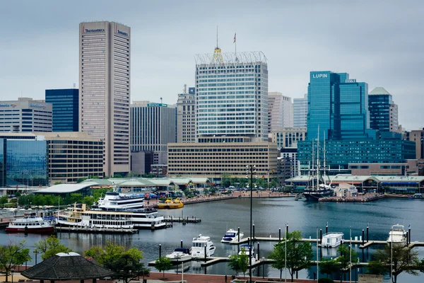 Vista do Porto Interior do Parque Federal Hill, em Baltimore, M — Fotografia de Stock