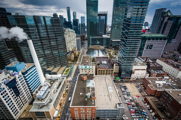 Visa av moderna byggnader i centrala Toronto, Ontario. — Stockfoto