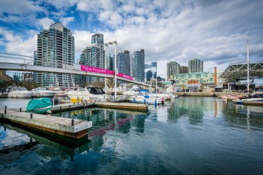 Marina ve Toronto, Ont Harbourfront, modern binalar
