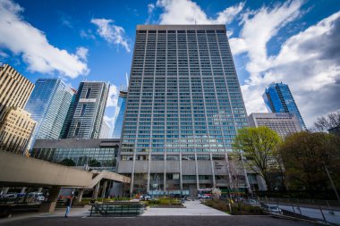 Nathan Phillips Meydanı, Toronto, Ontario'modern binalar.