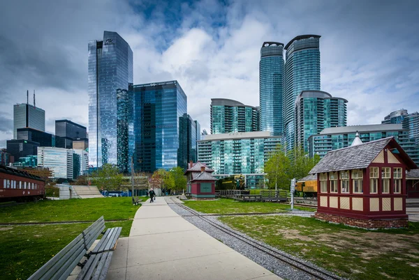 Emanetler Roundhouse Park, Toronto Toronto demiryolu toprakların, — Stok fotoğraf