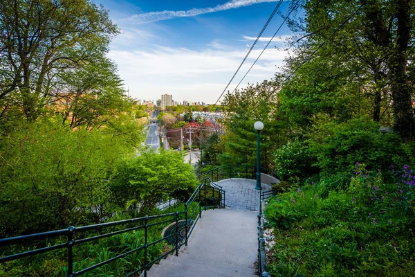 Die baldwin steps im spadina park, in midtown toronto, ontario. — Stockfoto