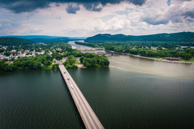 Görünüm Susquehanna nehir ve Shikellamy dan Northumberland