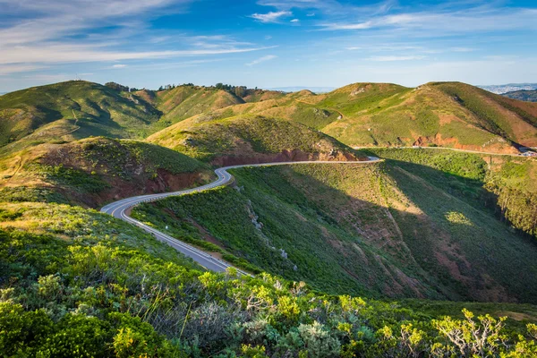 View of Conzelman Road, in Golden Gate National Recreation Area, — Stock Photo, Image