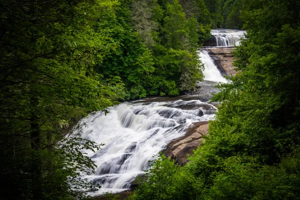 View of Triple Falls, in Dupont State Forest, North Carolina. — Stock Photo, Image