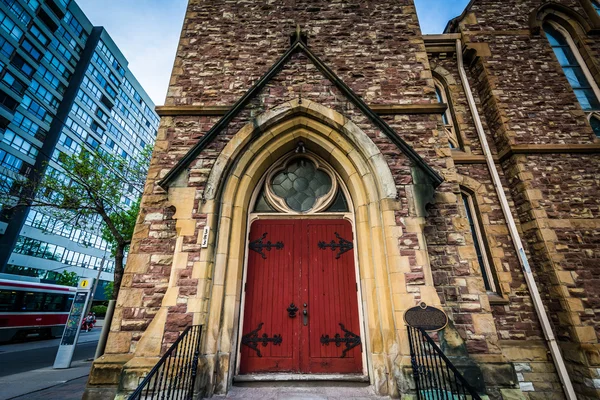 La puerta de la Iglesia Grace Toronto, en el Garden District, de — Foto de Stock