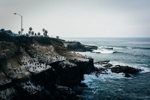 Θέα στη βραχώδη ακτή του Ειρηνικού στη Λα Χόγια, Καλιφόρνια. — Φωτογραφία Αρχείου