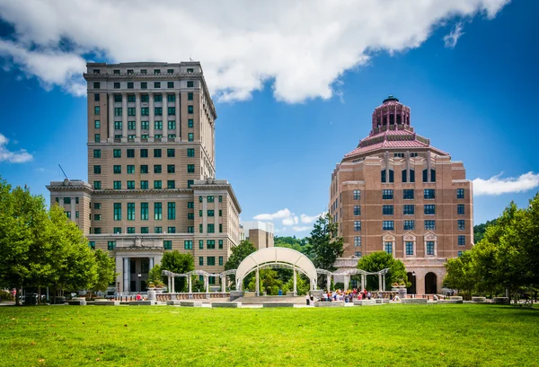 Buncombe county sądu i asheville ratusza, w asheville — Zdjęcie stockowe