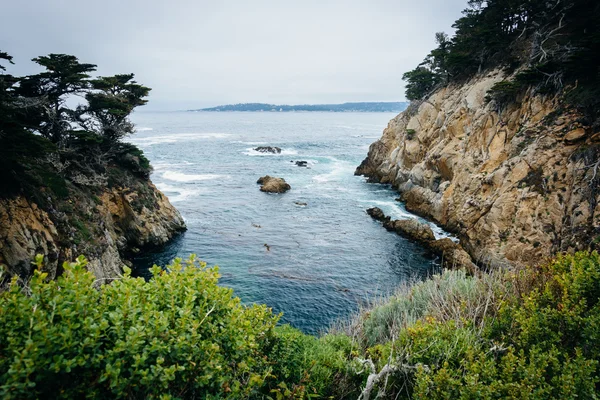 Pohled na malé zátoce v Point Lobos státní přírodní rezervace, v Ca — Stock fotografie