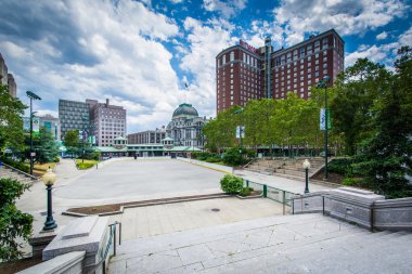 Merdiven ve şehir Providence, Rhode Island binalar.