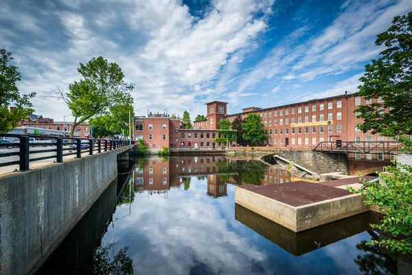 A történelmi Cocheco malom, Dover, New Hampshire-ben. — Stock Fotó