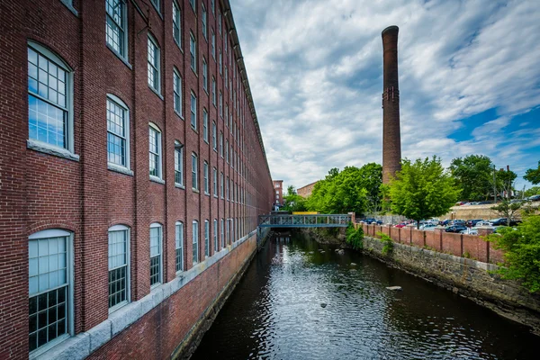 De historische Cocheco Mill, in Dover, New Hampshire. — Stockfoto