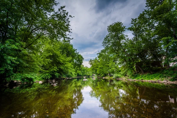 Rzeki Piscataquog, w Manchester, New Hampshire. — Zdjęcie stockowe