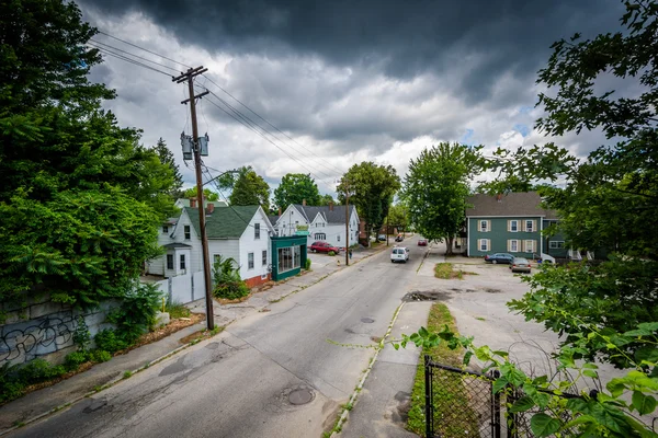 View of Second Street, in Piscataquog, Manchester, New Hampshire — Stock Photo, Image