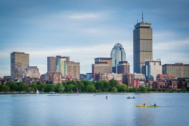 View of the Charles River and  buildings in Back Bay from Cambri clipart