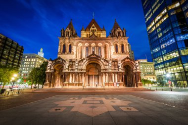 Gece, Trinity Kilisesi Copley Meydanı, Back Bay, Boston ', 