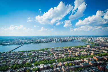 Back Bay ve Charles River, Boston, Massachusetts görünümü