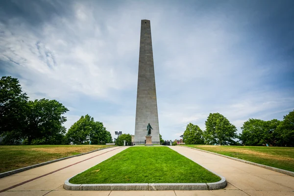 A Bunker Hill-emlékmű, a Bunker Hill, Charlestown, Boston-ban — Stock Fotó