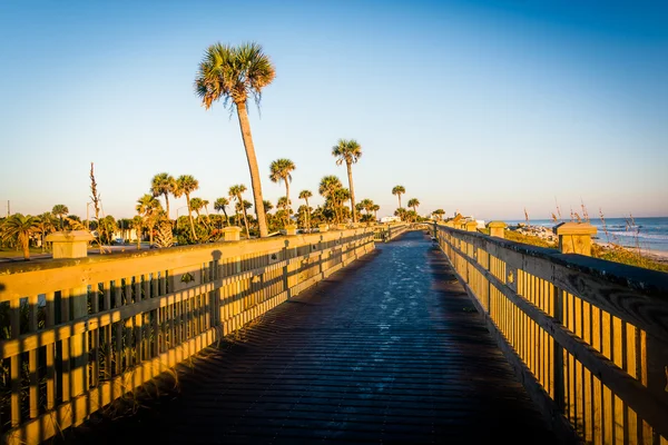 Passeio a pé na praia em Palm Coast, Flórida . — Fotografia de Stock