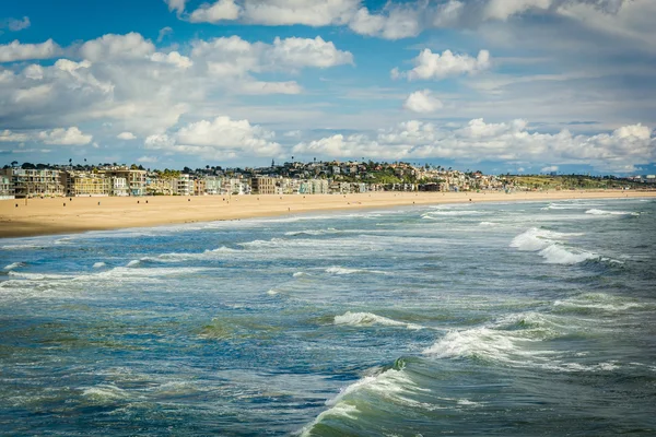 Blick auf den Pazifik und Strand in Venedig Strand, los angeles — Stockfoto