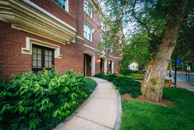 Geçit ve Dow Hall, yeni h Yale Üniversitesi kampüsünde